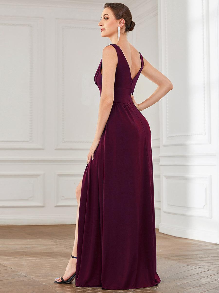 Maite | Vestido Largo Plisado con Talle Ceñido