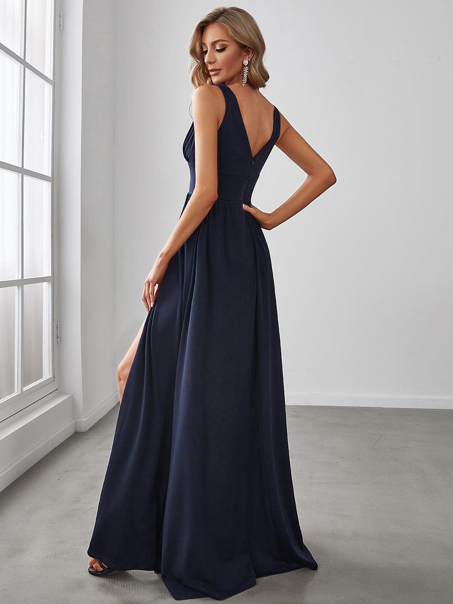 Maite | Vestido Largo Plisado con Talle Ceñido