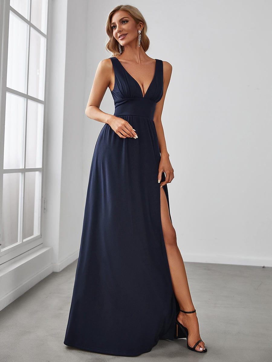 Maite | Vestido Largo Plisado con Talle Ceñido