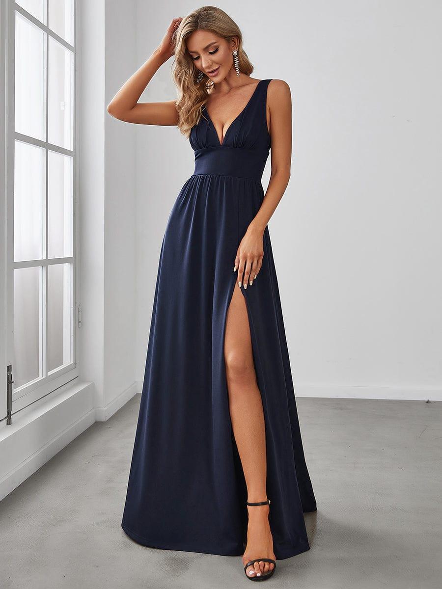 Maite | Vestido Largo Plisado con Talle Ceñido