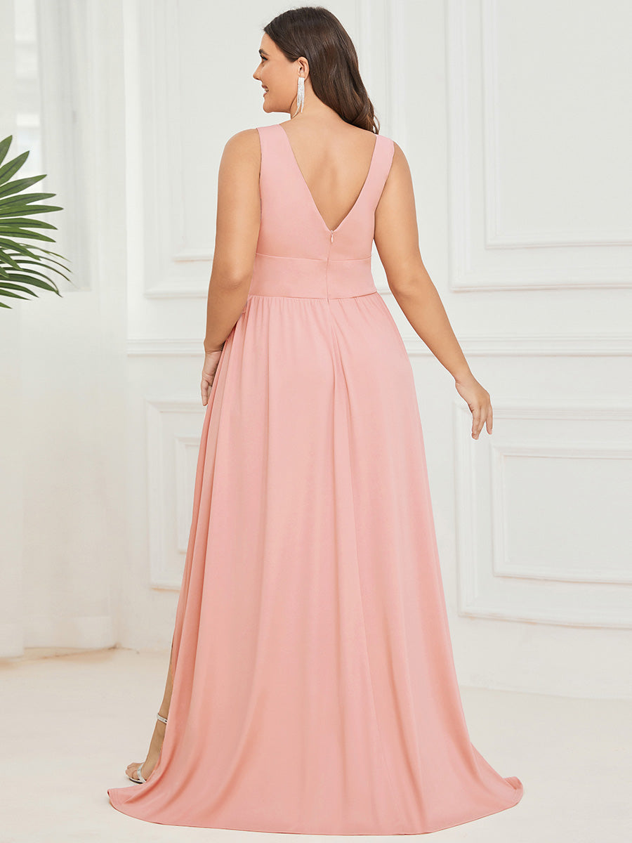 Maite | Vestido Largo Plisado con Talle Ceñido