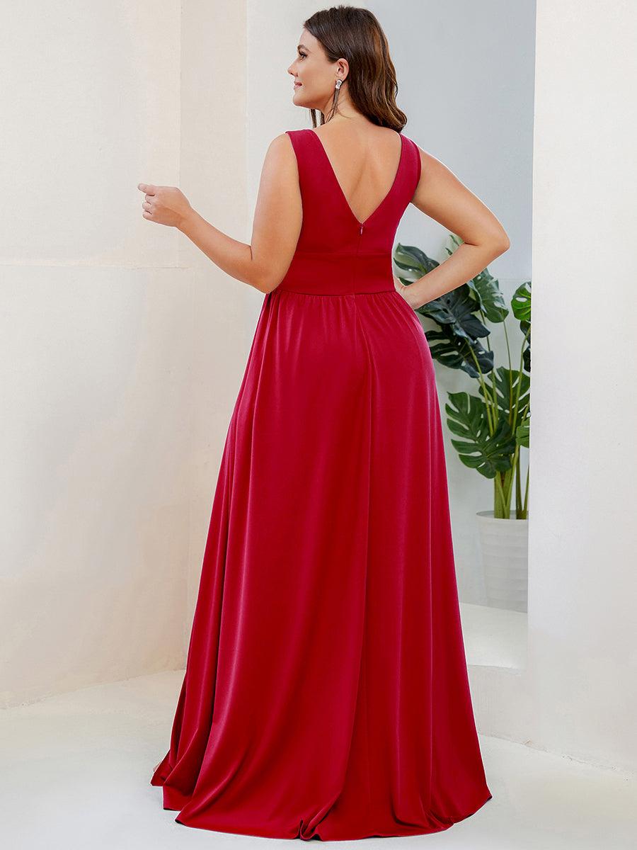 Maite | Vestido Largo Plisado con Talle Ceñido