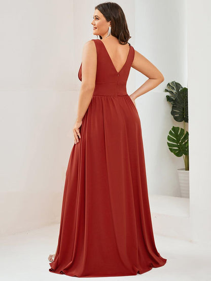 Maite | Vestido Largo Plisado con Talle Ceñido