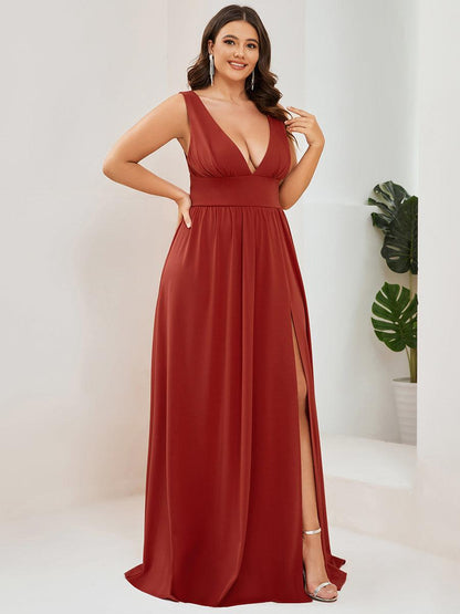 Maite | Vestido Largo Plisado con Talle Ceñido