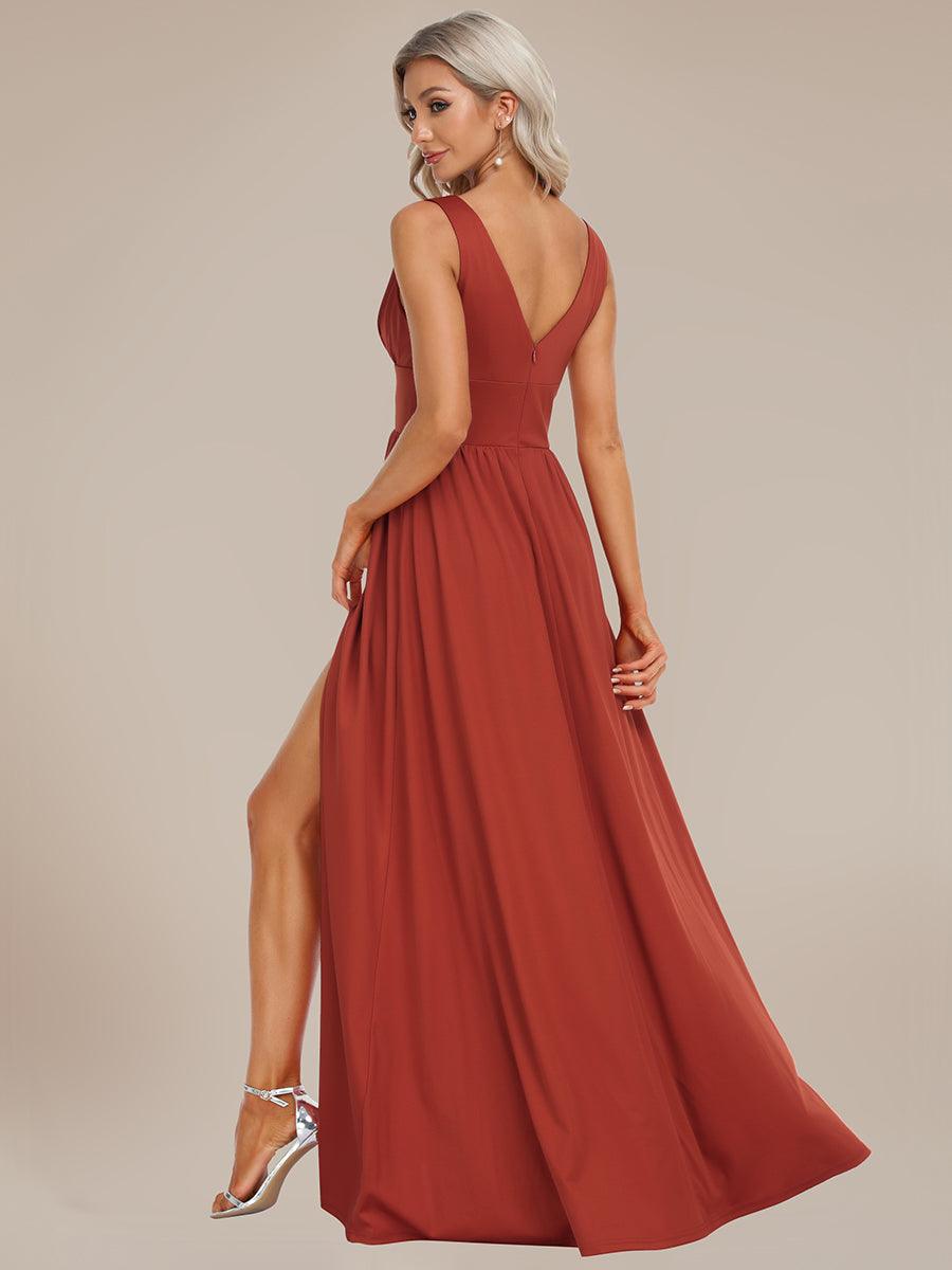 Maite | Vestido Largo Plisado con Talle Ceñido