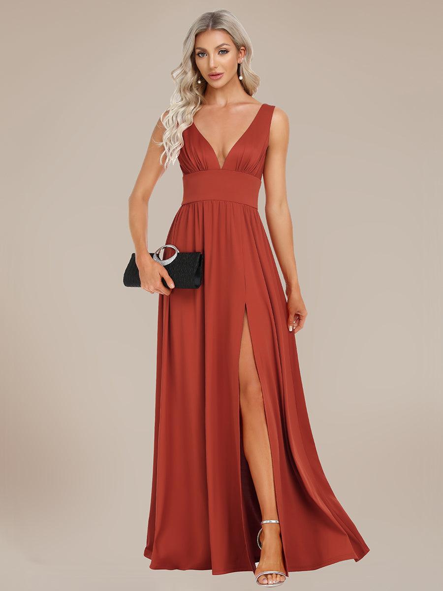 Maite | Vestido Largo Plisado con Talle Ceñido