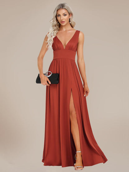 Maite | Vestido Largo Plisado con Talle Ceñido
