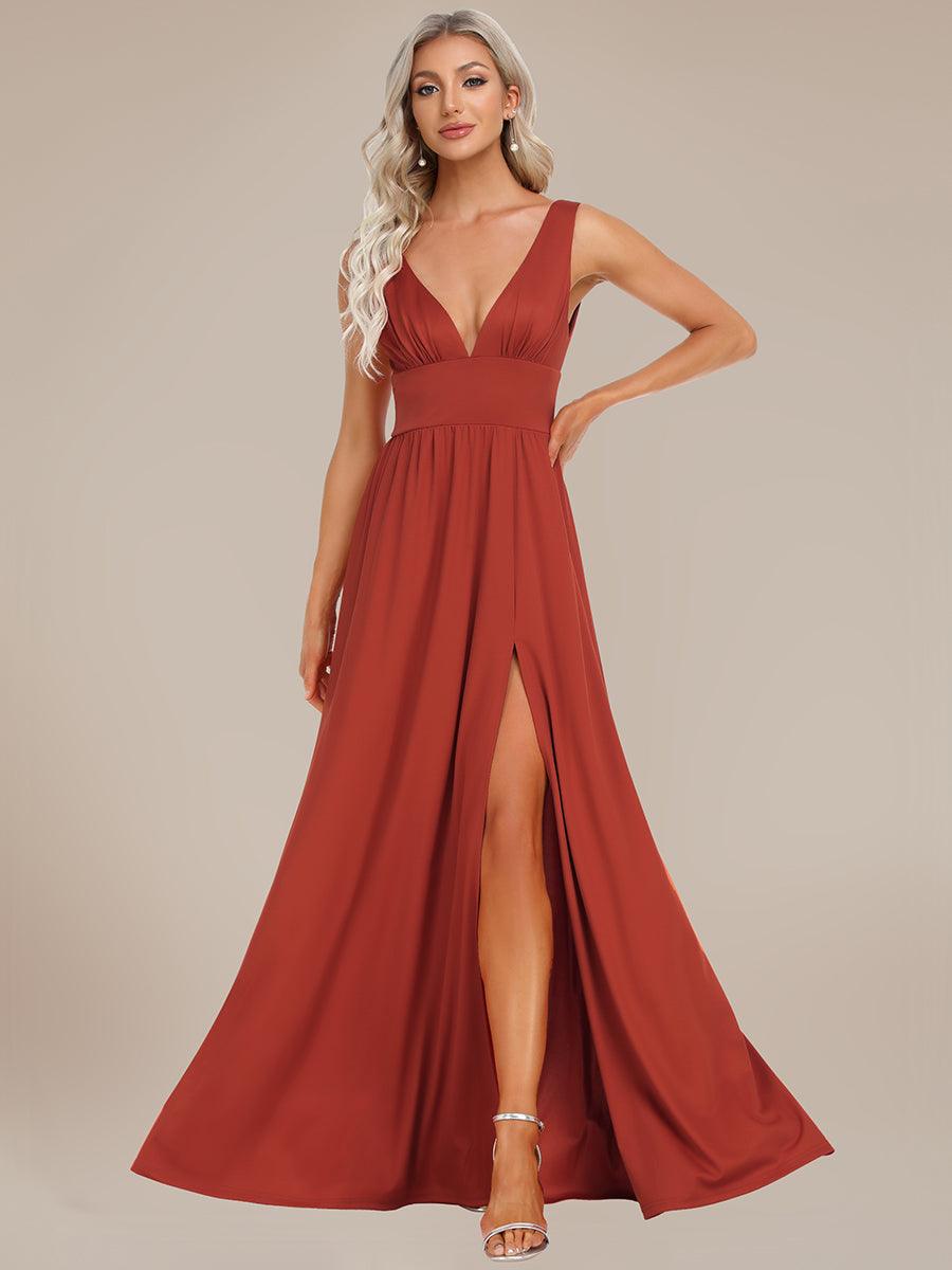 Maite | Vestido Largo Plisado con Talle Ceñido