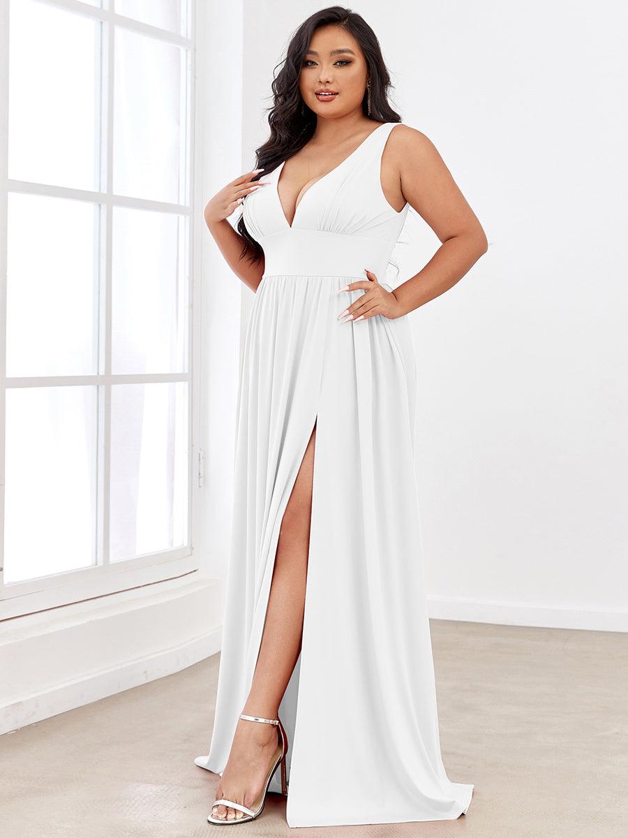 Maite | Vestido Largo Plisado con Talle Ceñido