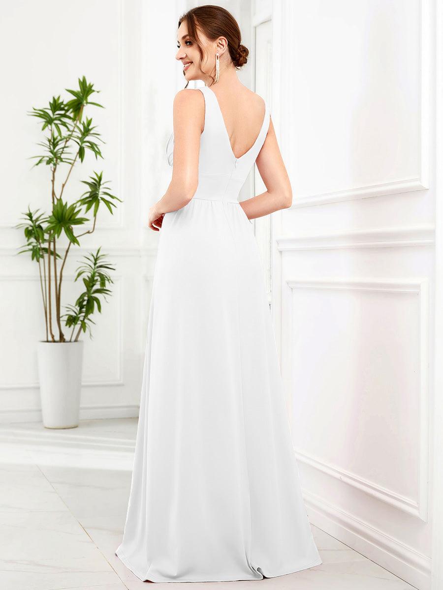 Maite | Vestido Largo Plisado con Talle Ceñido