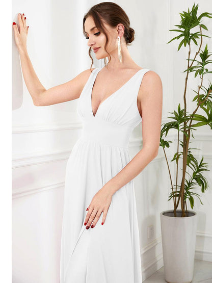 Maite | Vestido Largo Plisado con Talle Ceñido
