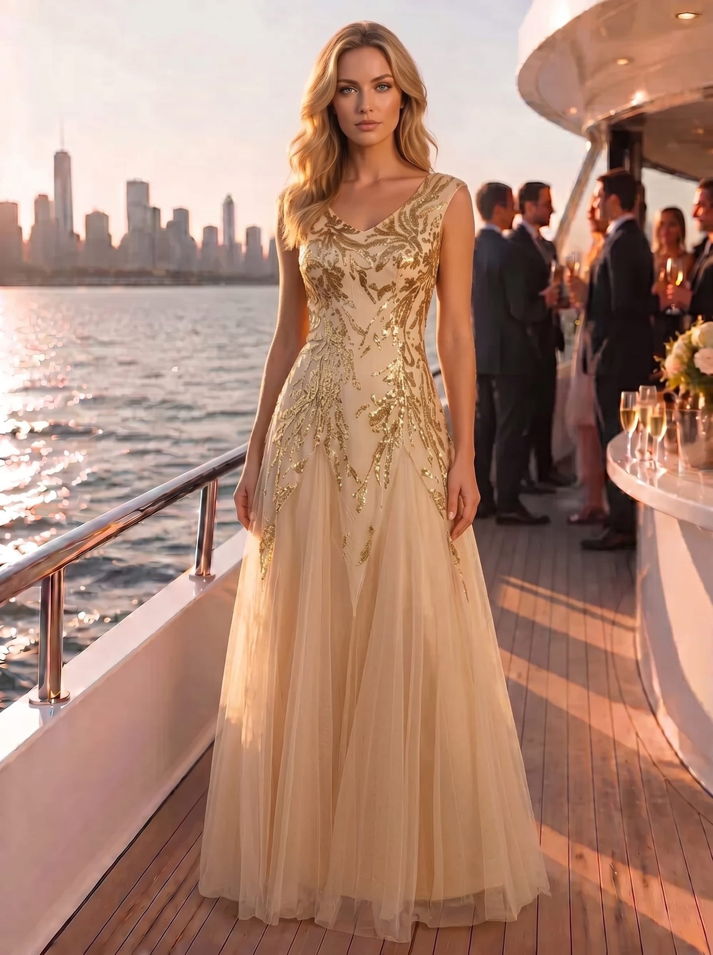 Salomé | Vestido Largo de Tul Bordado