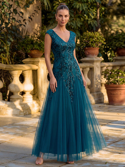 Salomé | Vestido Largo de Tul Bordado