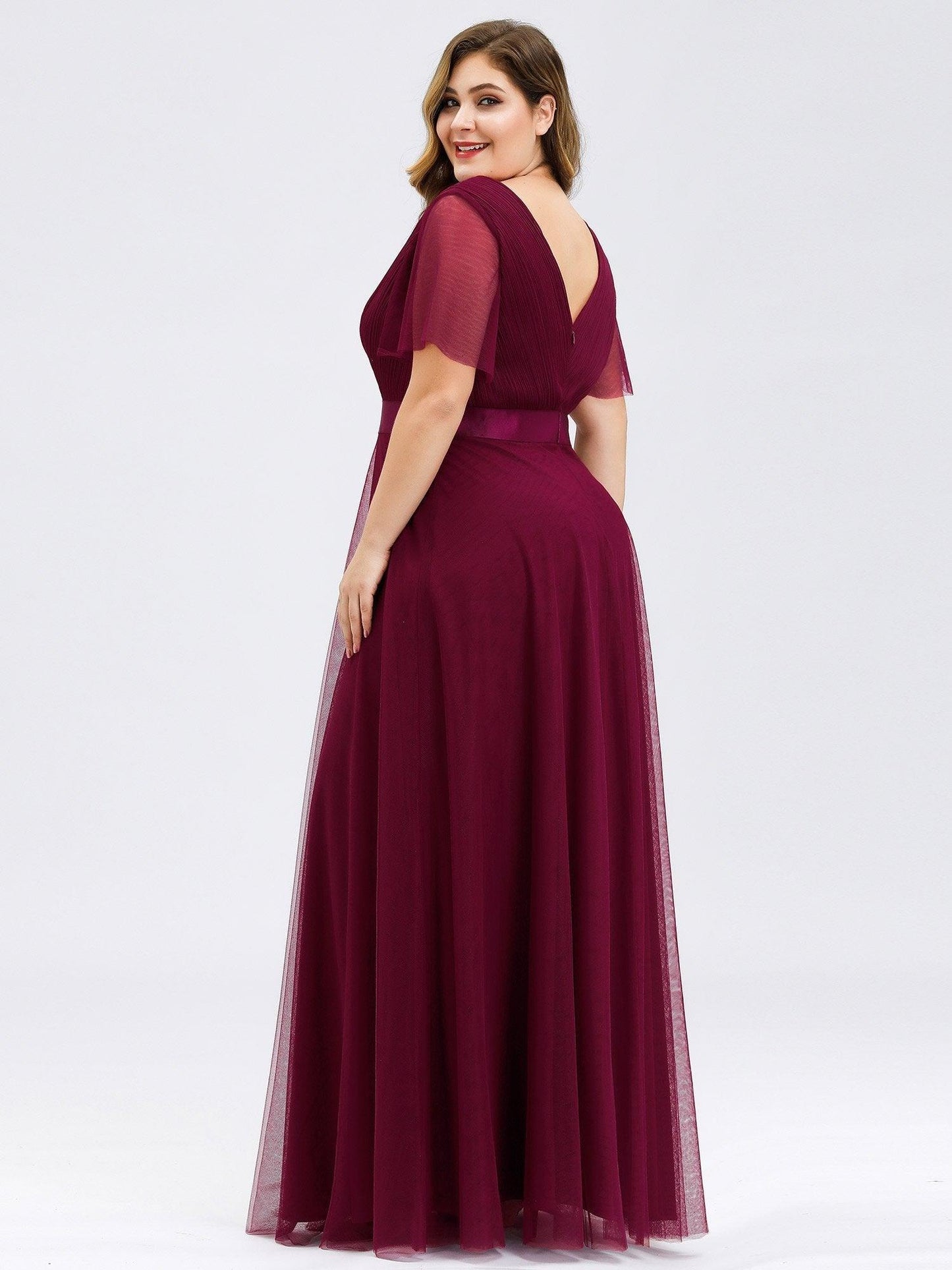 Fátima | Vestido Largo de Talle Imperio con Manga Mariposa