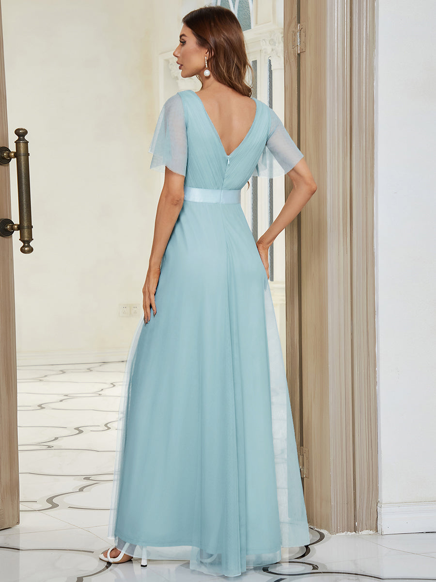 Fátima | Vestido Largo de Talle Imperio con Manga Mariposa