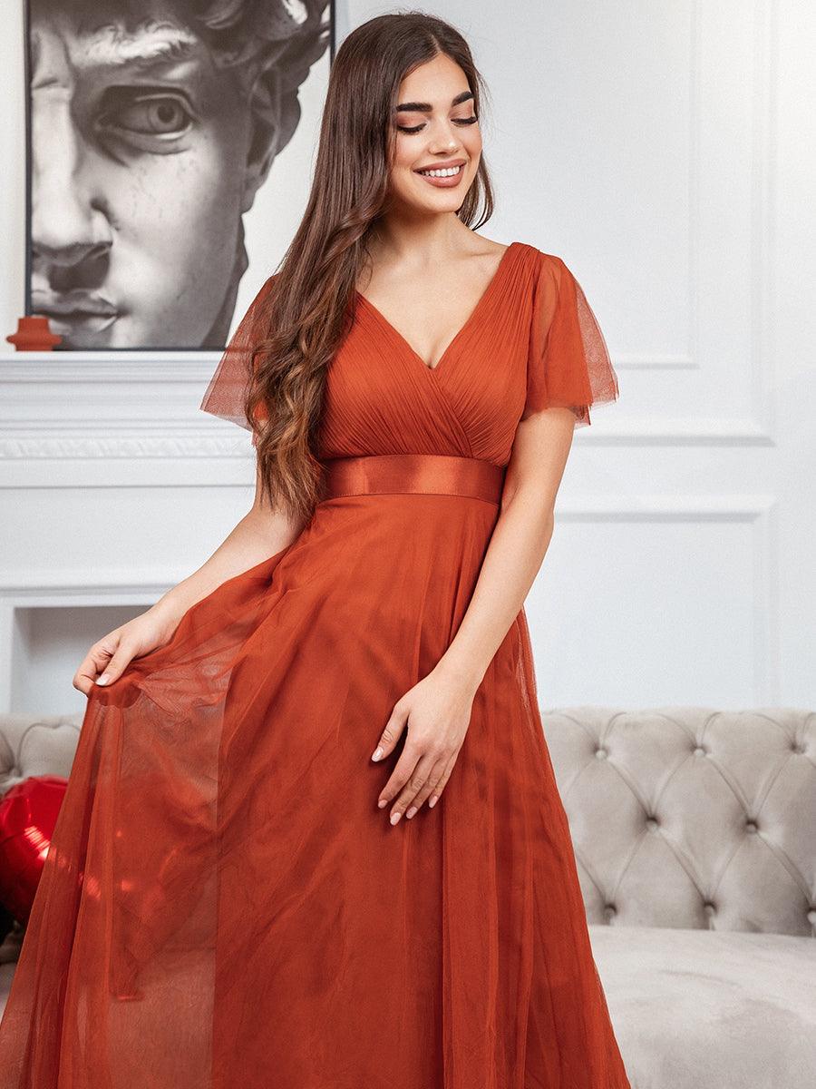 Fátima | Vestido Largo de Talle Imperio con Manga Mariposa