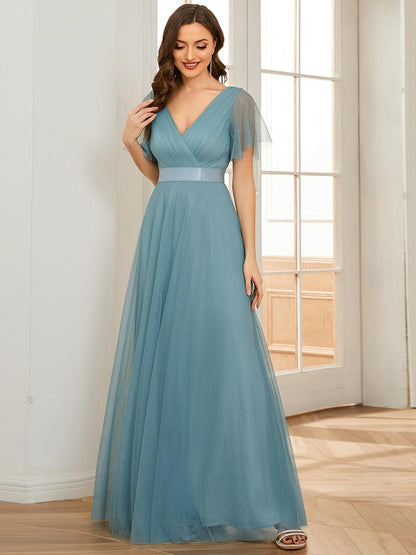 Fátima | Vestido Largo de Talle Imperio con Manga Mariposa
