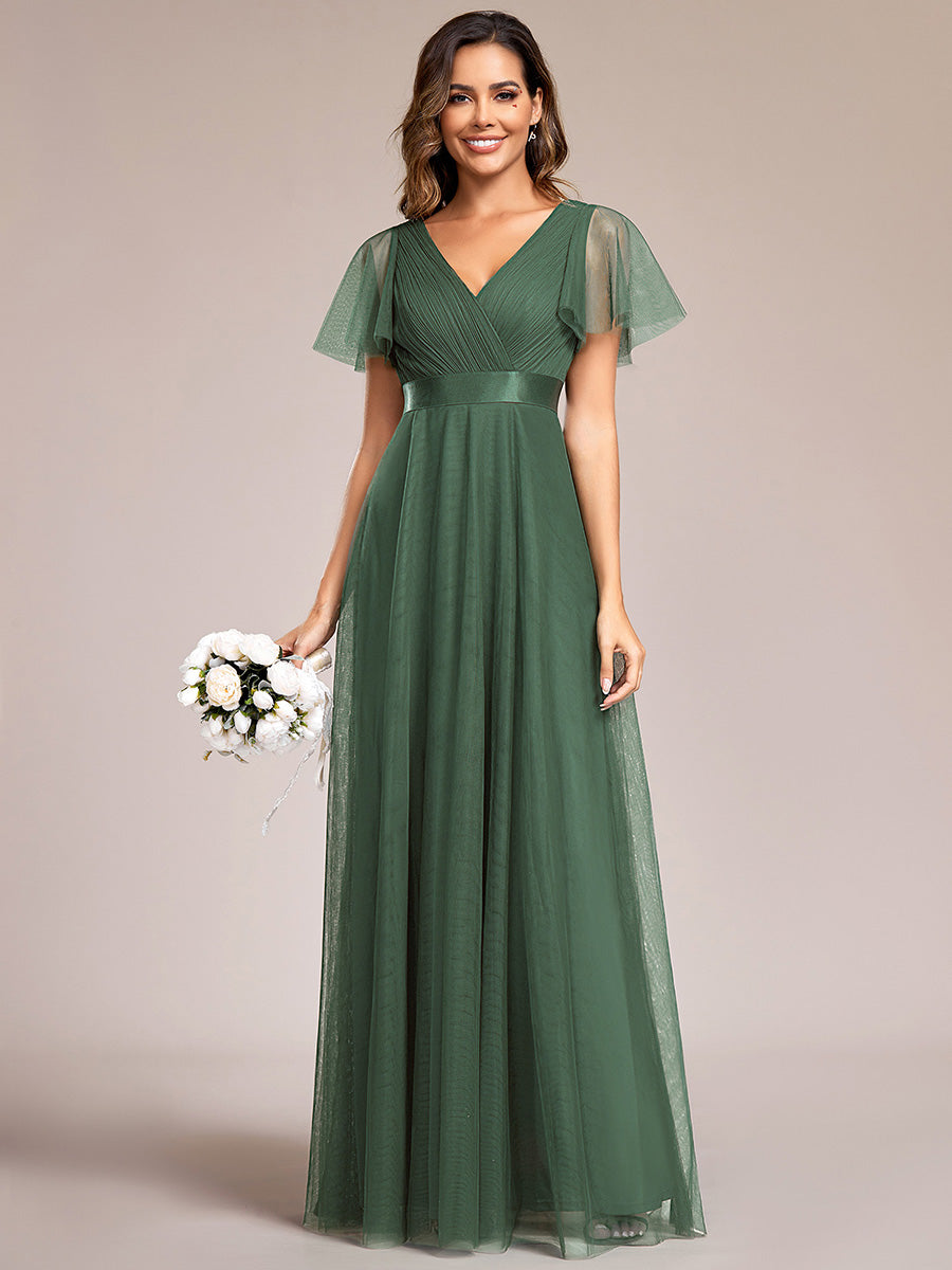 Fátima | Vestido Largo de Talle Imperio con Manga Mariposa