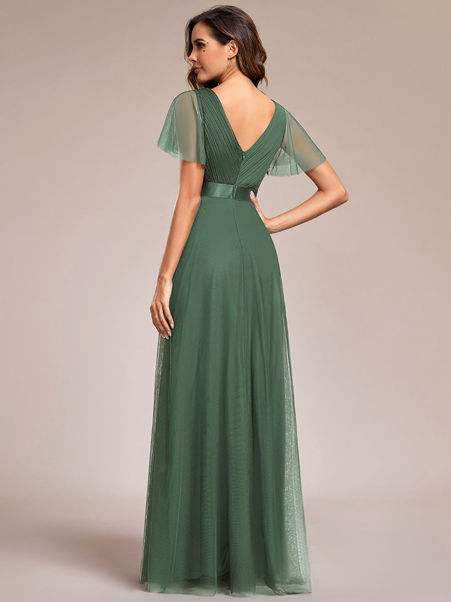 Fátima | Vestido Largo de Talle Imperio con Manga Mariposa