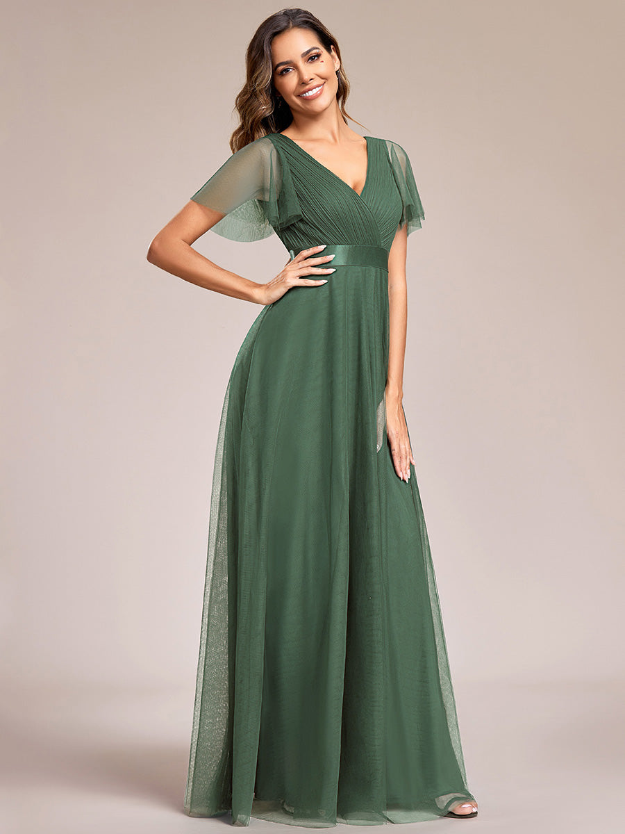 Fátima | Vestido Largo de Talle Imperio con Manga Mariposa