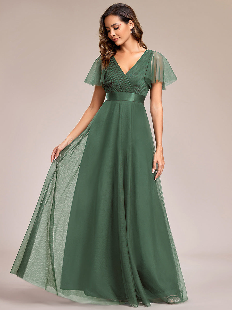Fátima | Vestido Largo de Talle Imperio con Manga Mariposa