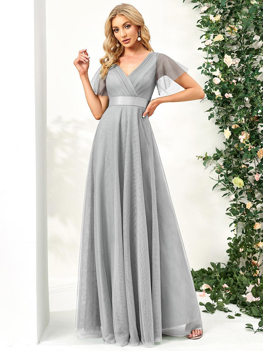 Fátima | Vestido Largo de Talle Imperio con Manga Mariposa