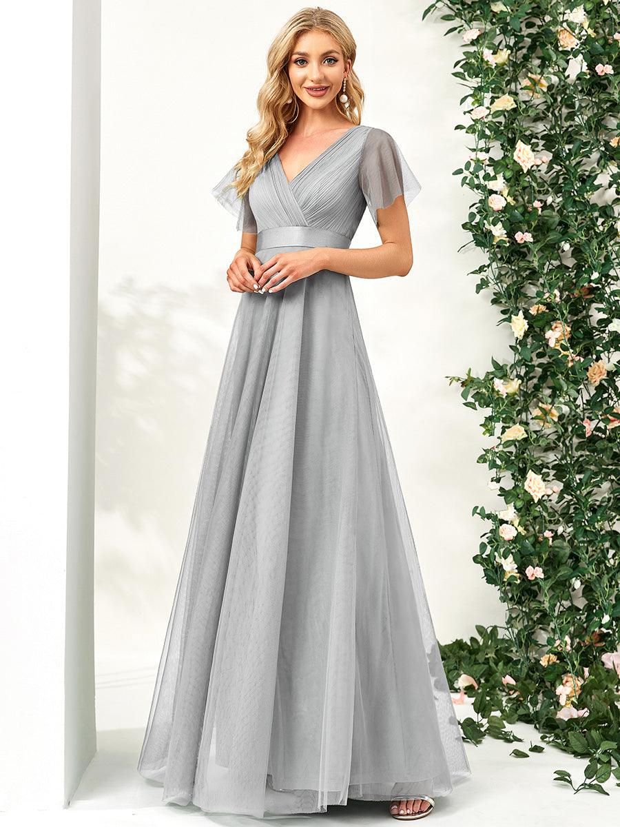 Fátima | Vestido Largo de Talle Imperio con Manga Mariposa