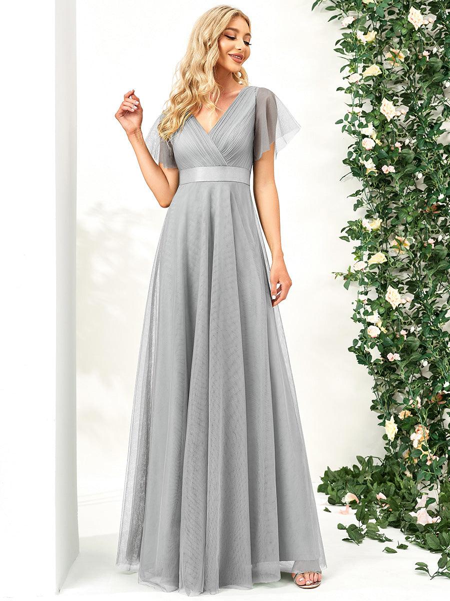 Fátima | Vestido Largo de Talle Imperio con Manga Mariposa