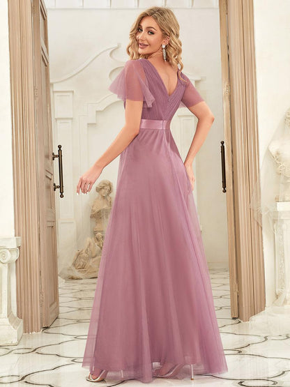 Fátima | Vestido Largo de Talle Imperio con Manga Mariposa