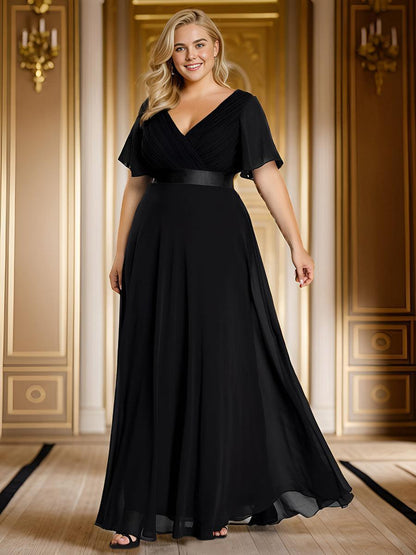 Mónica | Vestido Largo de Gasa con Talle Imperio
