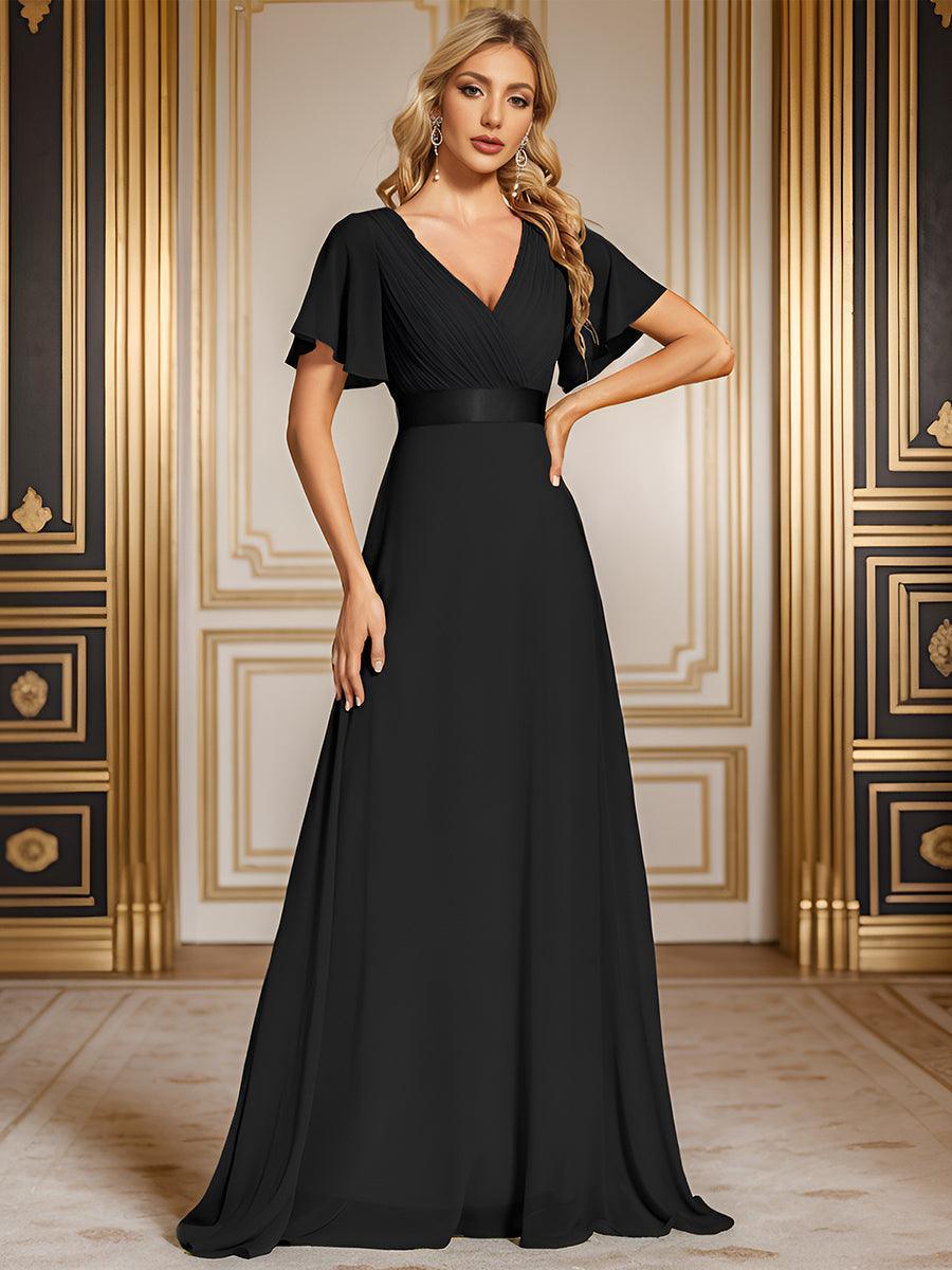 Mónica | Vestido Largo de Gasa con Talle Imperio