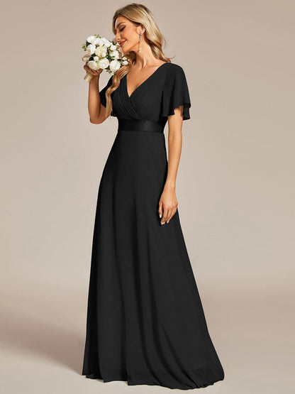 Mónica | Vestido Largo de Gasa con Talle Imperio