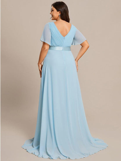 Mónica | Vestido Largo de Gasa con Talle Imperio