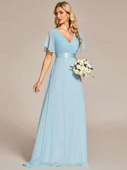 Mónica | Vestido Largo de Gasa con Talle Imperio