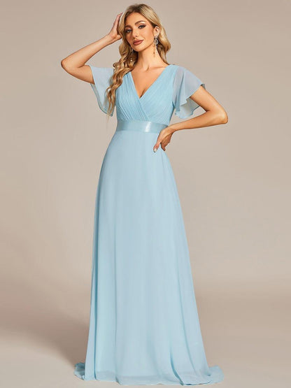 Mónica | Vestido Largo de Gasa con Talle Imperio