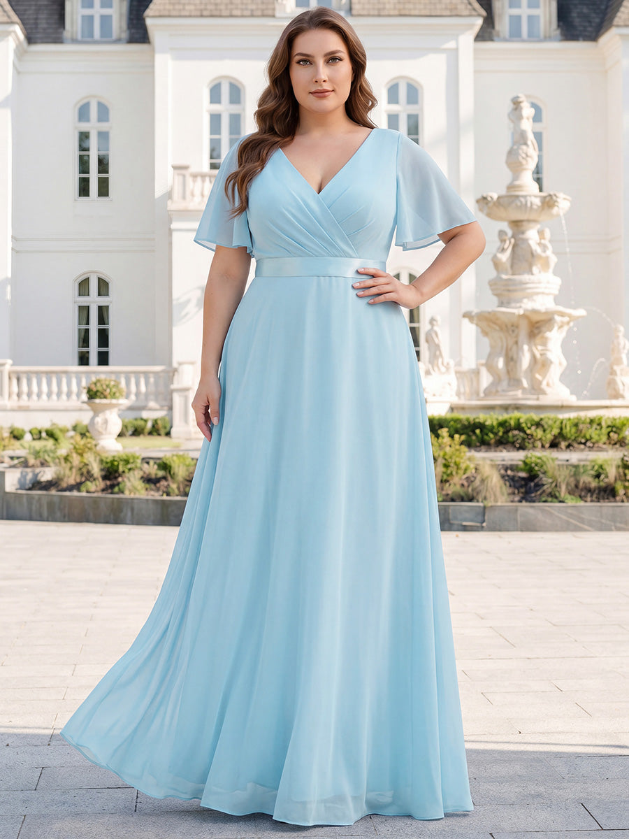 Mónica | Vestido Largo de Gasa con Talle Imperio