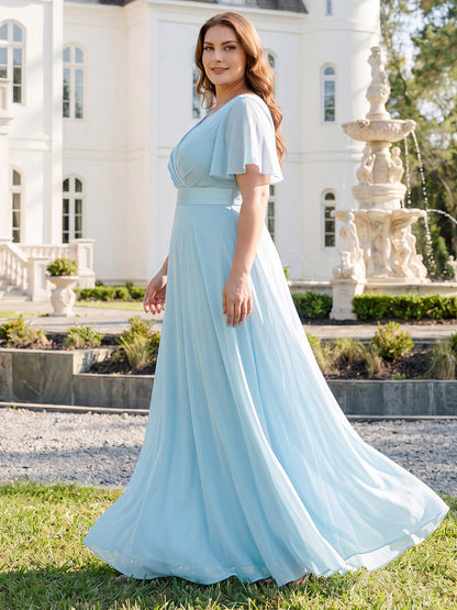 Mónica | Vestido Largo de Gasa con Talle Imperio