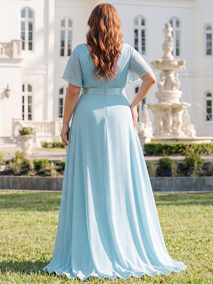 Mónica | Vestido Largo de Gasa con Talle Imperio