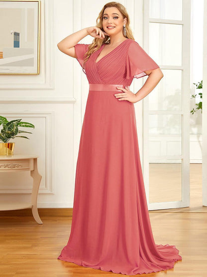 Mónica | Vestido Largo de Gasa con Talle Imperio