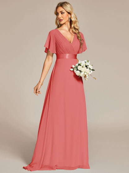 Mónica | Vestido Largo de Gasa con Talle Imperio