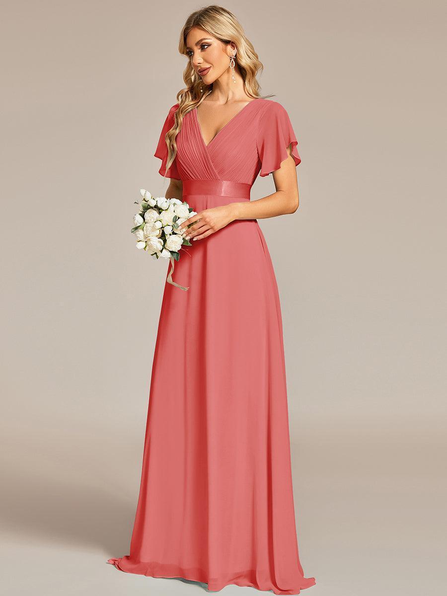 Mónica | Vestido Largo de Gasa con Talle Imperio