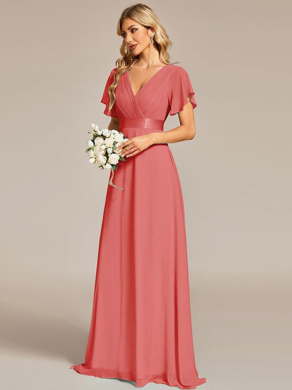 Mónica | Vestido Largo de Gasa con Talle Imperio