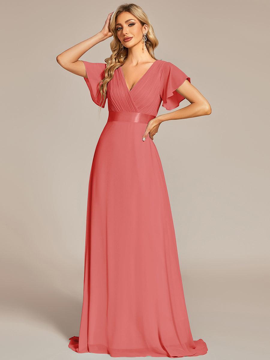 Mónica | Vestido Largo de Gasa con Talle Imperio