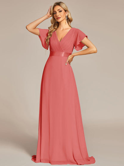 Mónica | Vestido Largo de Gasa con Talle Imperio