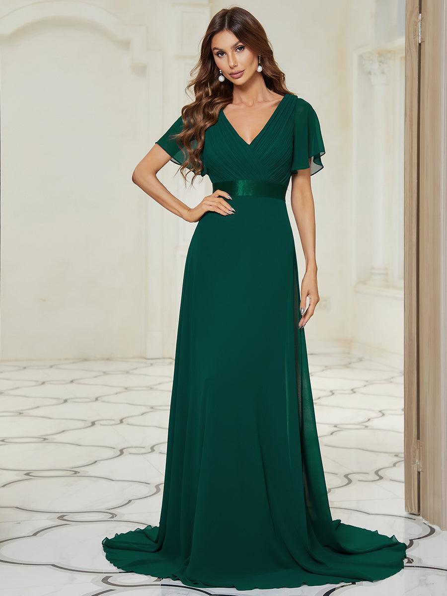 Mónica | Vestido Largo de Gasa con Talle Imperio