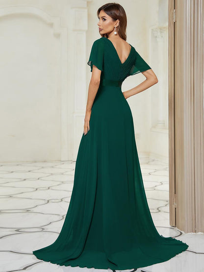 Mónica | Vestido Largo de Gasa con Talle Imperio