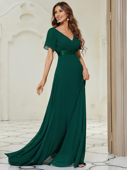 Mónica | Vestido Largo de Gasa con Talle Imperio