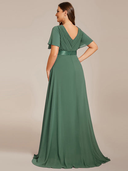 Mónica | Vestido Largo de Gasa con Talle Imperio