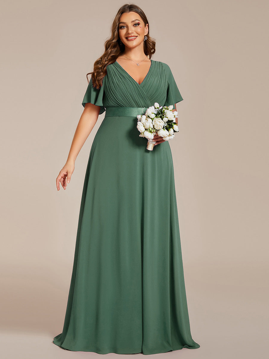 Mónica | Vestido Largo de Gasa con Talle Imperio
