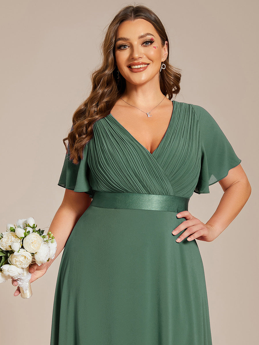 Mónica | Vestido Largo de Gasa con Talle Imperio